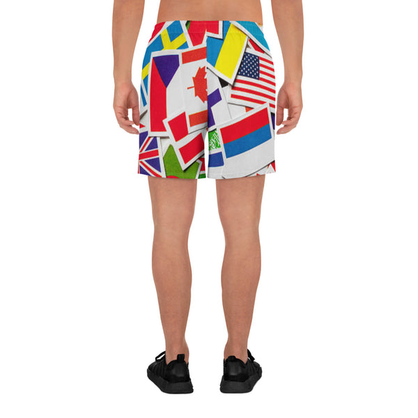 BLOODLINE FLAG Men's Athletic Long Shorts