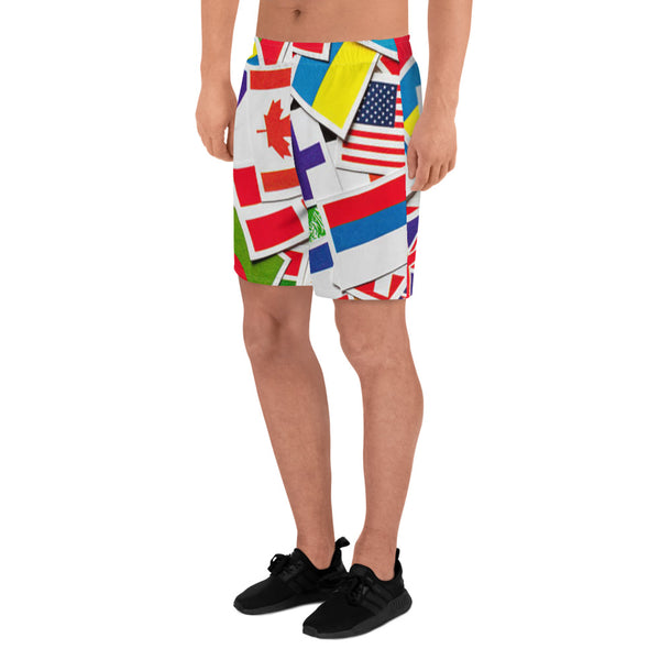 BLOODLINE FLAG Men's Athletic Long Shorts