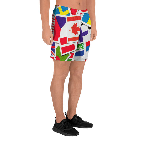 BLOODLINE FLAG Men's Athletic Long Shorts