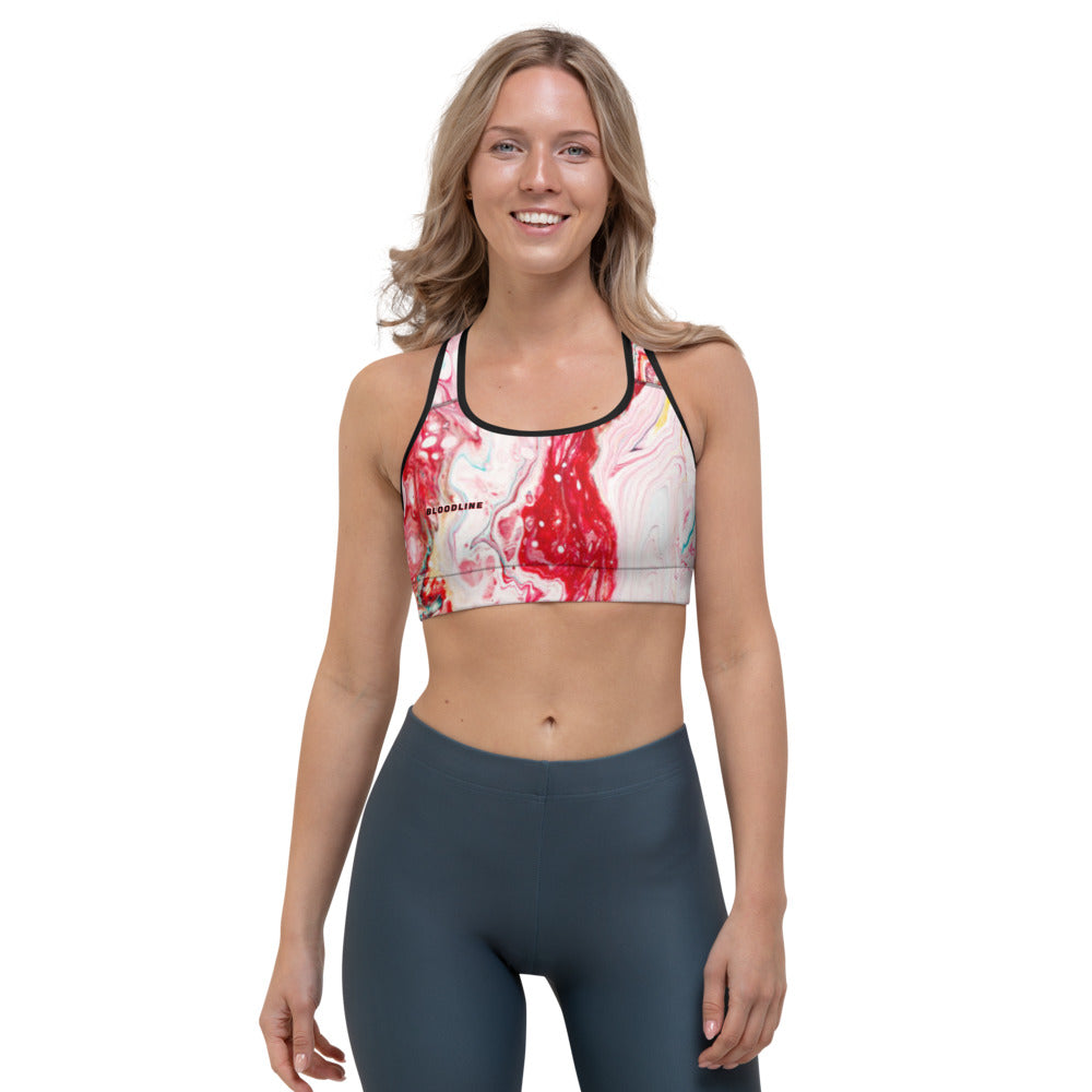 BLOODLINE PINK MARBLE Sports bra