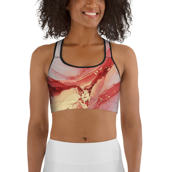 BLOODLINE RED MARBLE Sports bra
