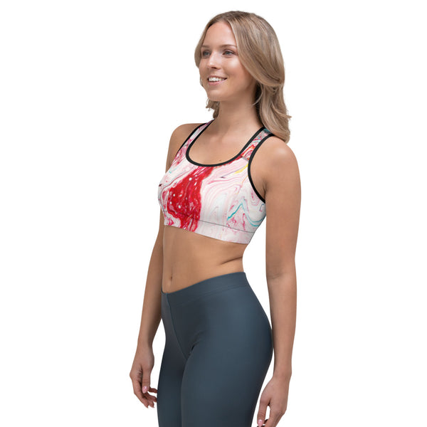 BLOODLINE PINK MARBLE Sports bra