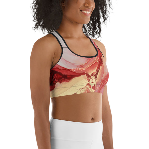BLOODLINE RED MARBLE Sports bra