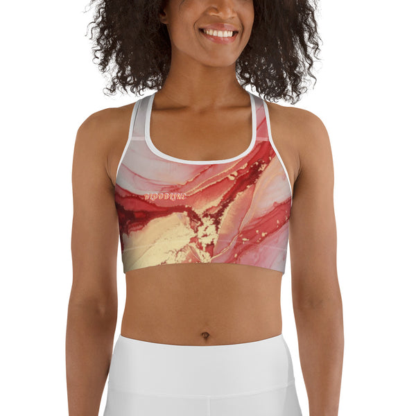 BLOODLINE RED MARBLE Sports bra