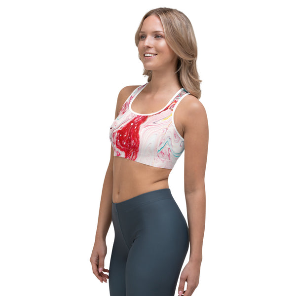 BLOODLINE PINK MARBLE Sports bra