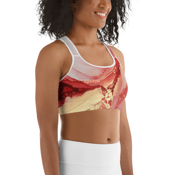 BLOODLINE RED MARBLE Sports bra