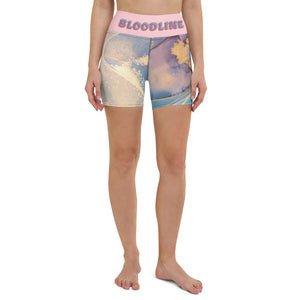 BLOODLINE MARBLE Yoga Shorts