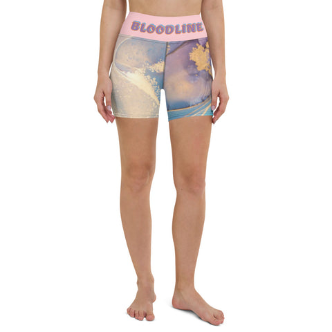 BLOODLINE MARBLE Yoga Shorts