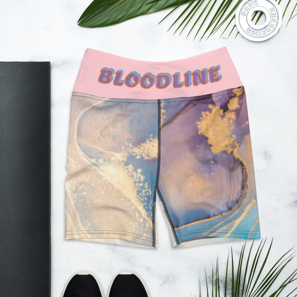 BLOODLINE MARBLE Yoga Shorts