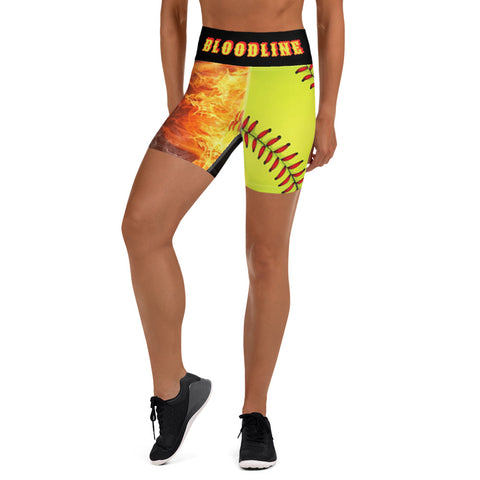 BLOODLINE SOFTBALL Yoga Shorts