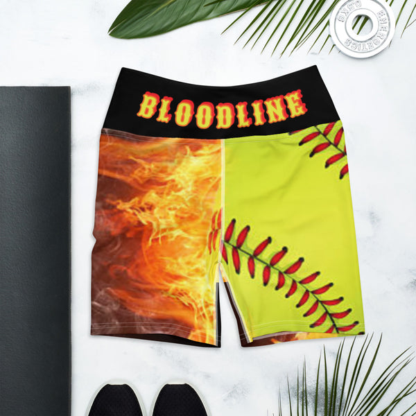 BLOODLINE SOFTBALL Yoga Shorts
